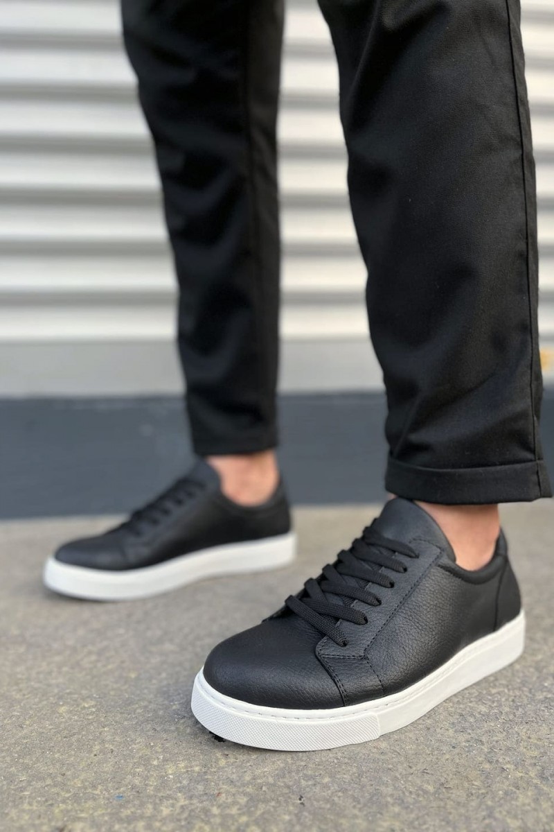JY165 Elite Bağcıklı Cilt Erkek Günlük Sneaker Ayakkabı CBT - Siyah JY165 Elite Bağcıklı Cilt Erkek Günlük Sneaker Ayakkabı CBT - Siyah