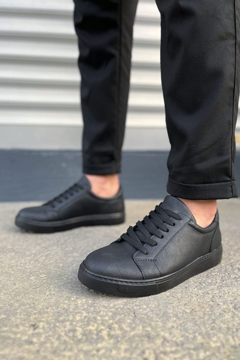 JY165 Elite Bağcıklı Cilt Erkek Günlük Sneaker Ayakkabı CST - Siyah JY165 Elite Bağcıklı Cilt Erkek Günlük Sneaker Ayakkabı CST - Siyah