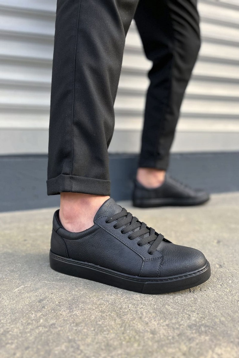 JY165 Elite Bağcıklı Cilt Erkek Günlük Sneaker Ayakkabı CST - Siyah JY165 Elite Bağcıklı Cilt Erkek Günlük Sneaker Ayakkabı CST - Siyah