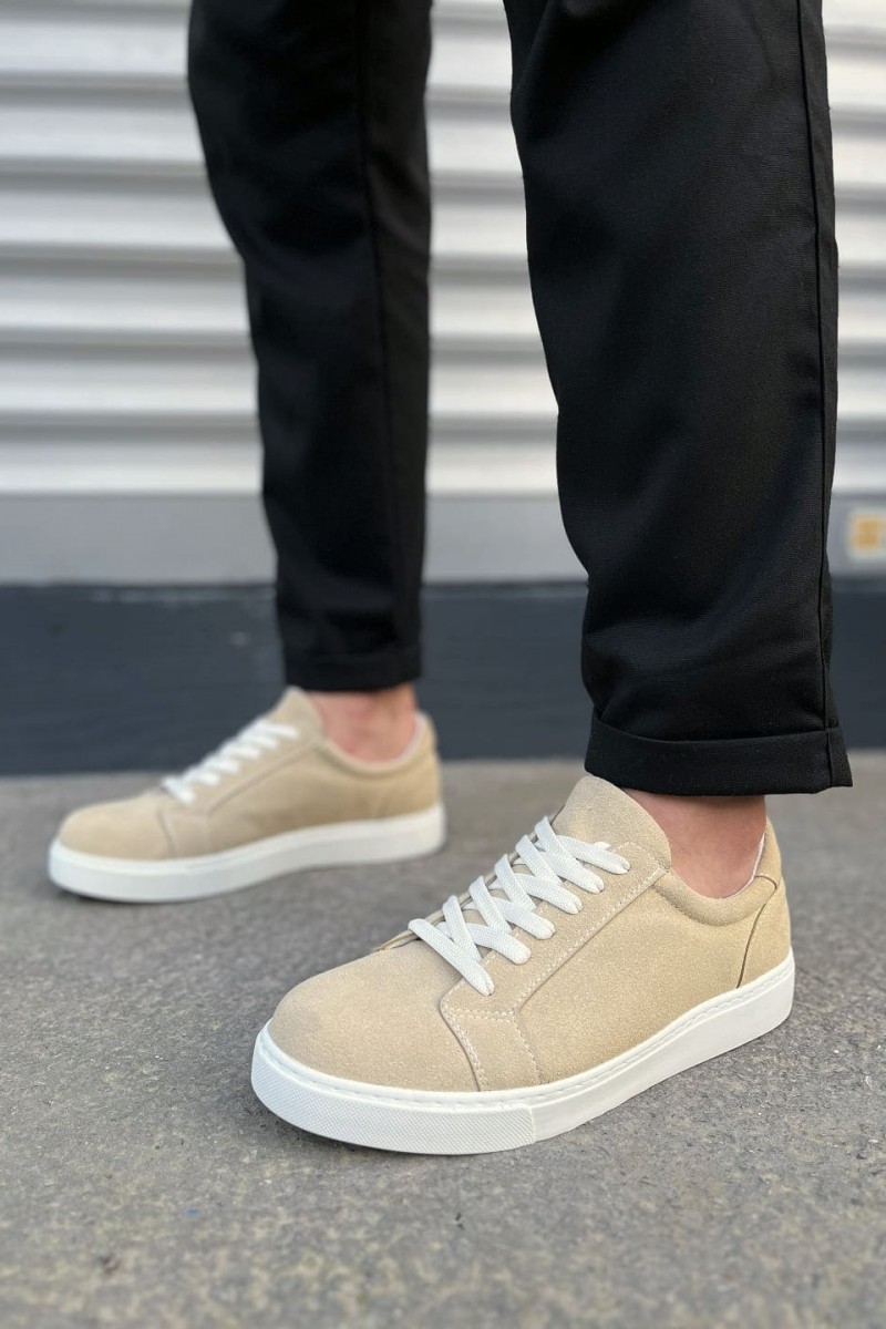 JY165 Elite Bağcıklı Süet Erkek Günlük Sneaker Ayakkabı SBT - Krem JY165 Elite Bağcıklı Süet Erkek Günlük Sneaker Ayakkabı SBT - Krem