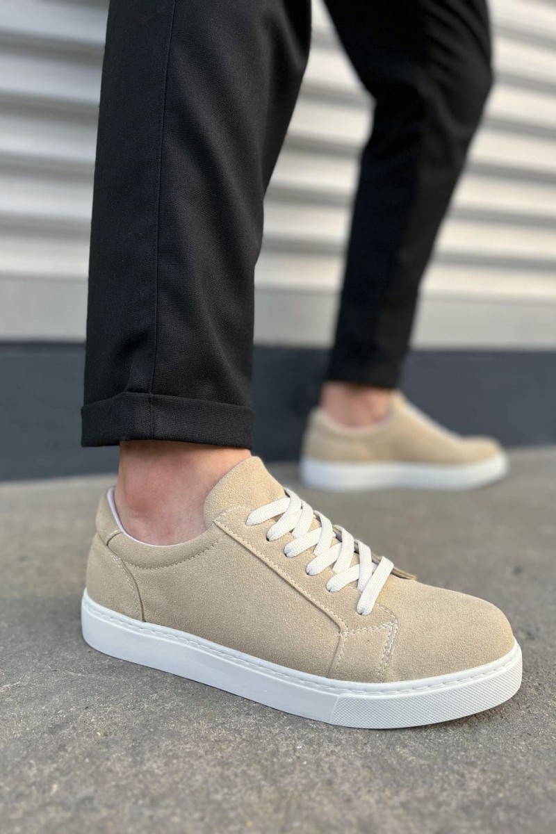 JY165 Elite Bağcıklı Süet Erkek Günlük Sneaker Ayakkabı SBT - Krem JY165 Elite Bağcıklı Süet Erkek Günlük Sneaker Ayakkabı SBT - Krem