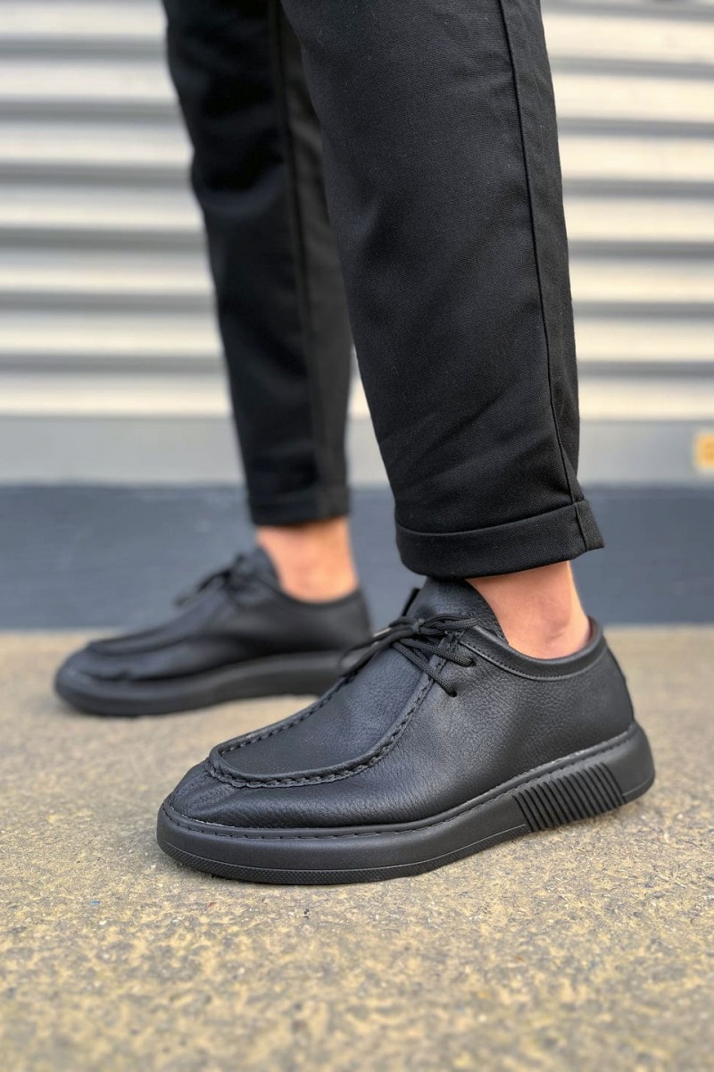 JY170 Tornado Bağcıklı Cilt Erkek Günlük Spor Klasik Ayakkabı CST - Siyah JY170 Tornado Bağcıklı Cilt Erkek Günlük Spor Klasik Ayakkabı CST - Siyah