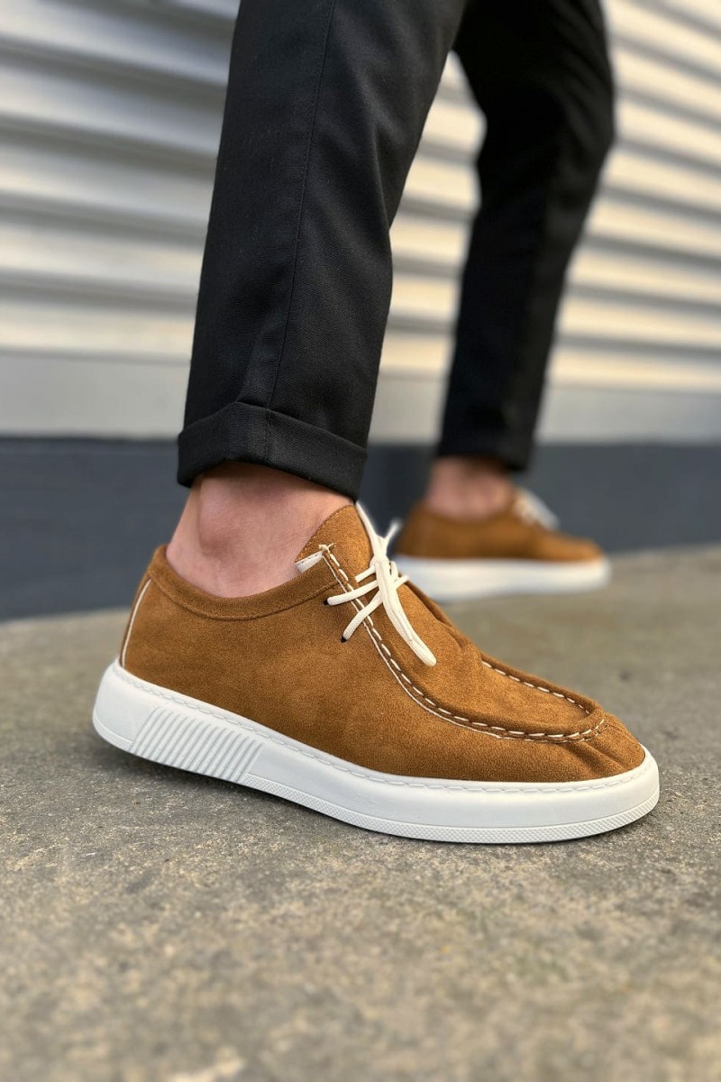 JY170 Tornado Bağcıklı Süet Erkek Günlük Spor Klasik Ayakkabı SBT - Taba