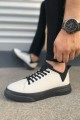 JY204 Flex Bağcıklı Keten Kumaş Erkek Günlük Sneaker Ayakkabı KST - Beyaz/Siyah JY204 Flex Bağcıklı Keten Kumaş Erkek Günlük Sneaker Ayakkabı KST - Beyaz/Siyah