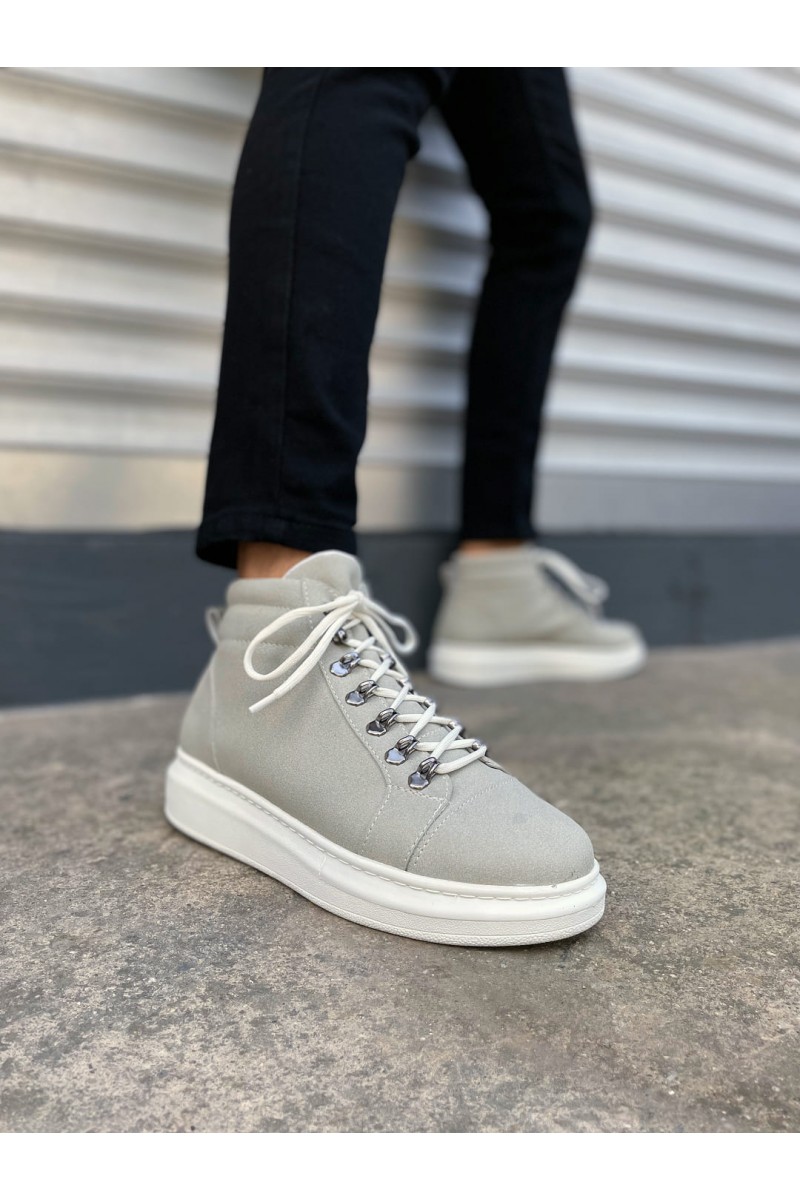 JY206 Ottawa Bağcıklı Ortopedik Taban Süet Erkek Spor Bot SBT - Gri