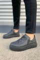 JY502 Bold Bağcıklı Cilt Erkek Günlük Sneaker Ayakkabı CST - Siyah JY502 Bold Bağcıklı Cilt Erkek Günlük Sneaker Ayakkabı CST - Siyah