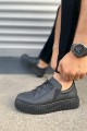 JY502 Bold Bağcıklı Cilt Erkek Günlük Sneaker Ayakkabı CST - Siyah JY502 Bold Bağcıklı Cilt Erkek Günlük Sneaker Ayakkabı CST - Siyah