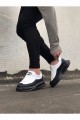 JY507 Alone Bağcıklı Cilt Erkek Günlük Sneaker Ayakkabı CST Beyaz/Siyah