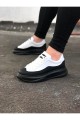 JY507 Alone Bağcıklı Cilt Erkek Günlük Sneaker Ayakkabı CST Beyaz/Siyah