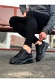 JY507 Alone Bağcıklı Cilt Erkek Günlük Sneaker Ayakkabı CST Siyah
