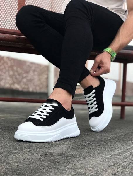 JY507 Alone Bağcıklı Süet Cilt Erkek Günlük Sneaker Ayakkabı SCBT Siyah/Beyaz JY507 Alone Bağcıklı Süet Cilt Erkek Günlük Sneaker Ayakkabı SCBT Siyah/Beyaz