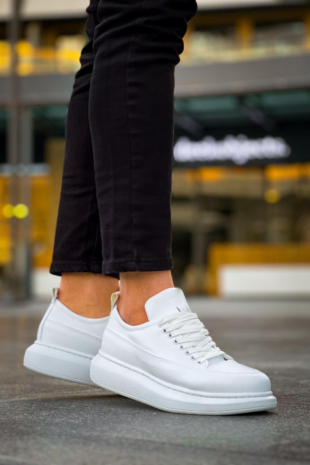 JY814 Axel Bağcıklı Cilt Erkek Günlük Sneaker Ayakkabı CBT Beyaz JY814 Axel Bağcıklı Cilt Erkek Günlük Sneaker Ayakkabı CBT Beyaz