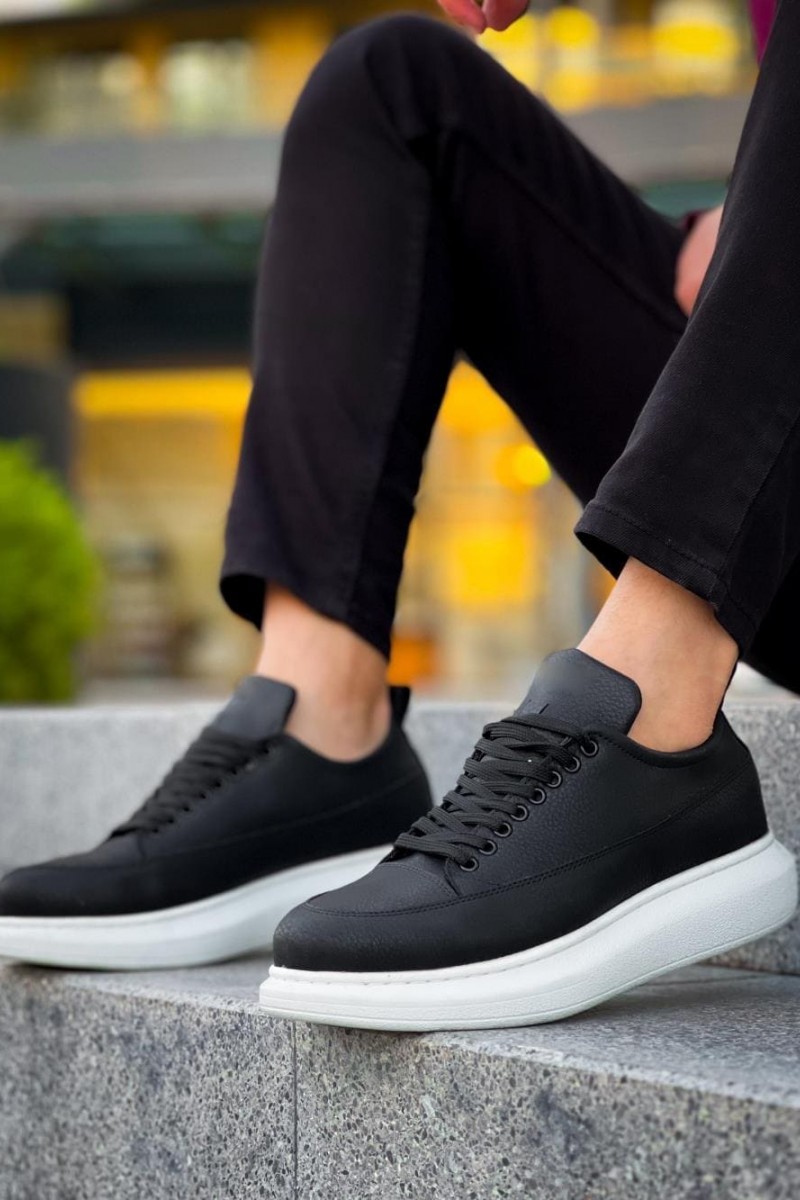 JY814 Axel Bağcıklı Cilt Erkek Günlük Sneaker Ayakkabı CBT Siyah JY814 Axel Bağcıklı Cilt Erkek Günlük Sneaker Ayakkabı CBT Siyah