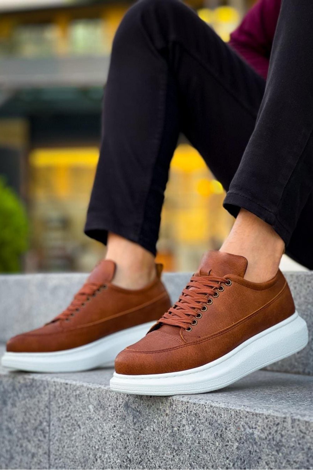 JY814 Axel Bağcıklı Cilt Erkek Günlük Sneaker Ayakkabı CBT Taba JY814 Axel Bağcıklı Cilt Erkek Günlük Sneaker Ayakkabı CBT Taba