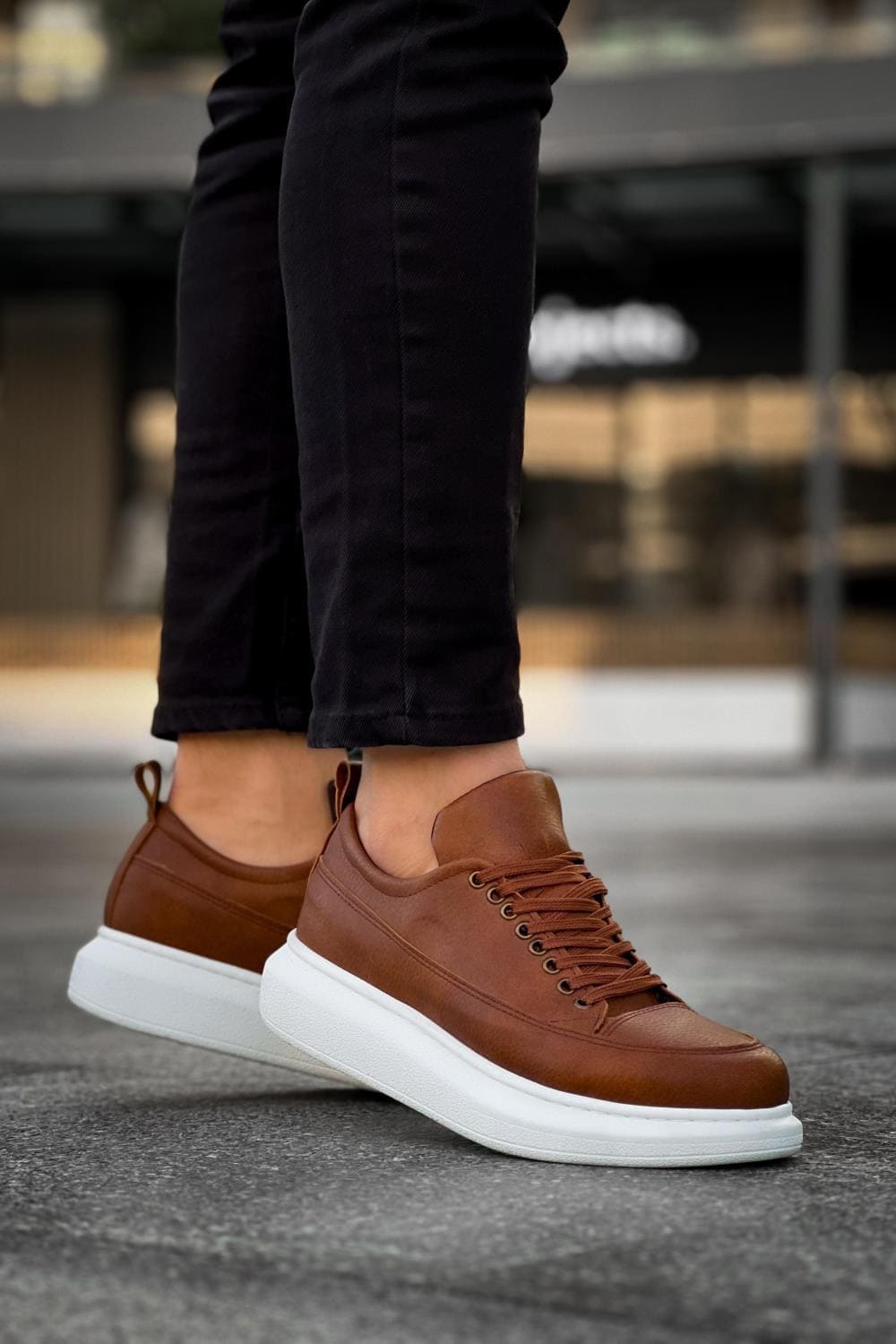 JY814 Axel Bağcıklı Cilt Erkek Günlük Sneaker Ayakkabı CBT Taba JY814 Axel Bağcıklı Cilt Erkek Günlük Sneaker Ayakkabı CBT Taba