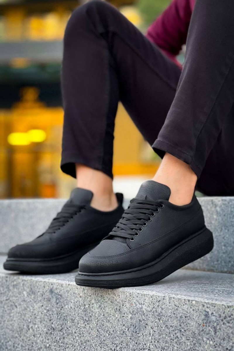 JY814 Axel Bağcıklı Cilt Erkek Günlük Sneaker Ayakkabı CST Siyah JY814 Axel Bağcıklı Cilt Erkek Günlük Sneaker Ayakkabı CST Siyah