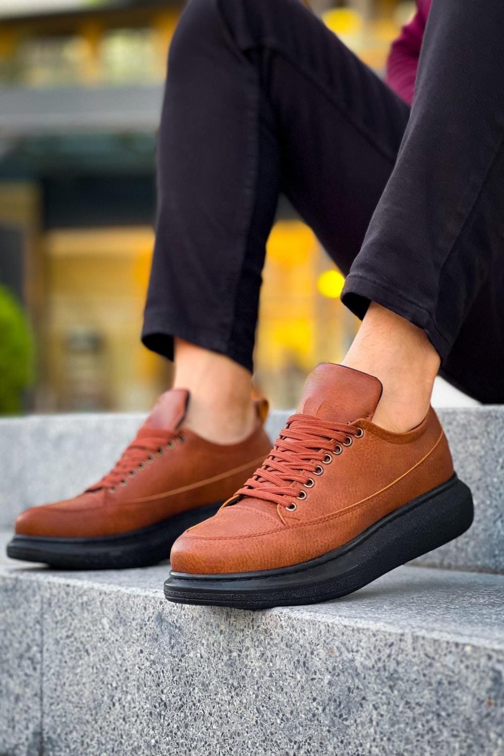 JY814 Axel Bağcıklı Cilt Erkek Günlük Sneaker Ayakkabı CST Taba JY814 Axel Bağcıklı Cilt Erkek Günlük Sneaker Ayakkabı CST Taba