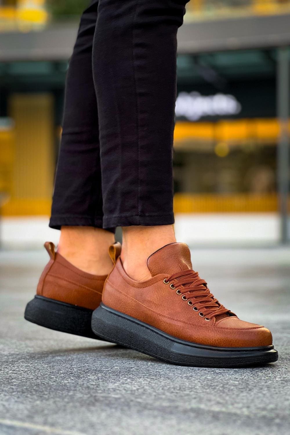 JY814 Axel Bağcıklı Cilt Erkek Günlük Sneaker Ayakkabı CST Taba JY814 Axel Bağcıklı Cilt Erkek Günlük Sneaker Ayakkabı CST Taba
