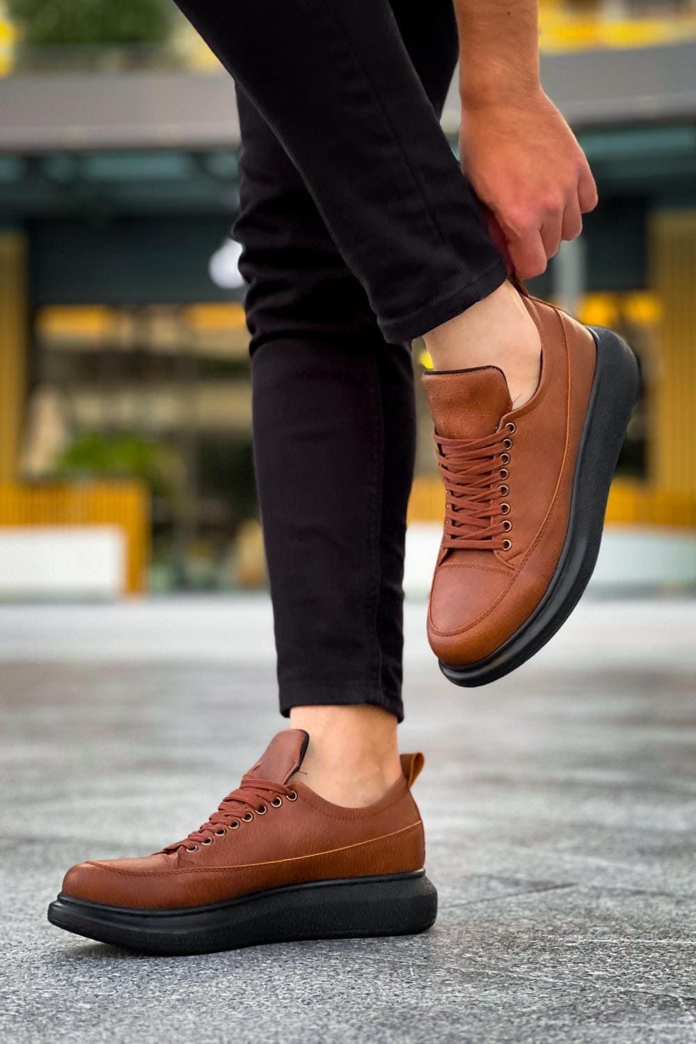 JY814 Axel Bağcıklı Cilt Erkek Günlük Sneaker Ayakkabı CST Taba JY814 Axel Bağcıklı Cilt Erkek Günlük Sneaker Ayakkabı CST Taba