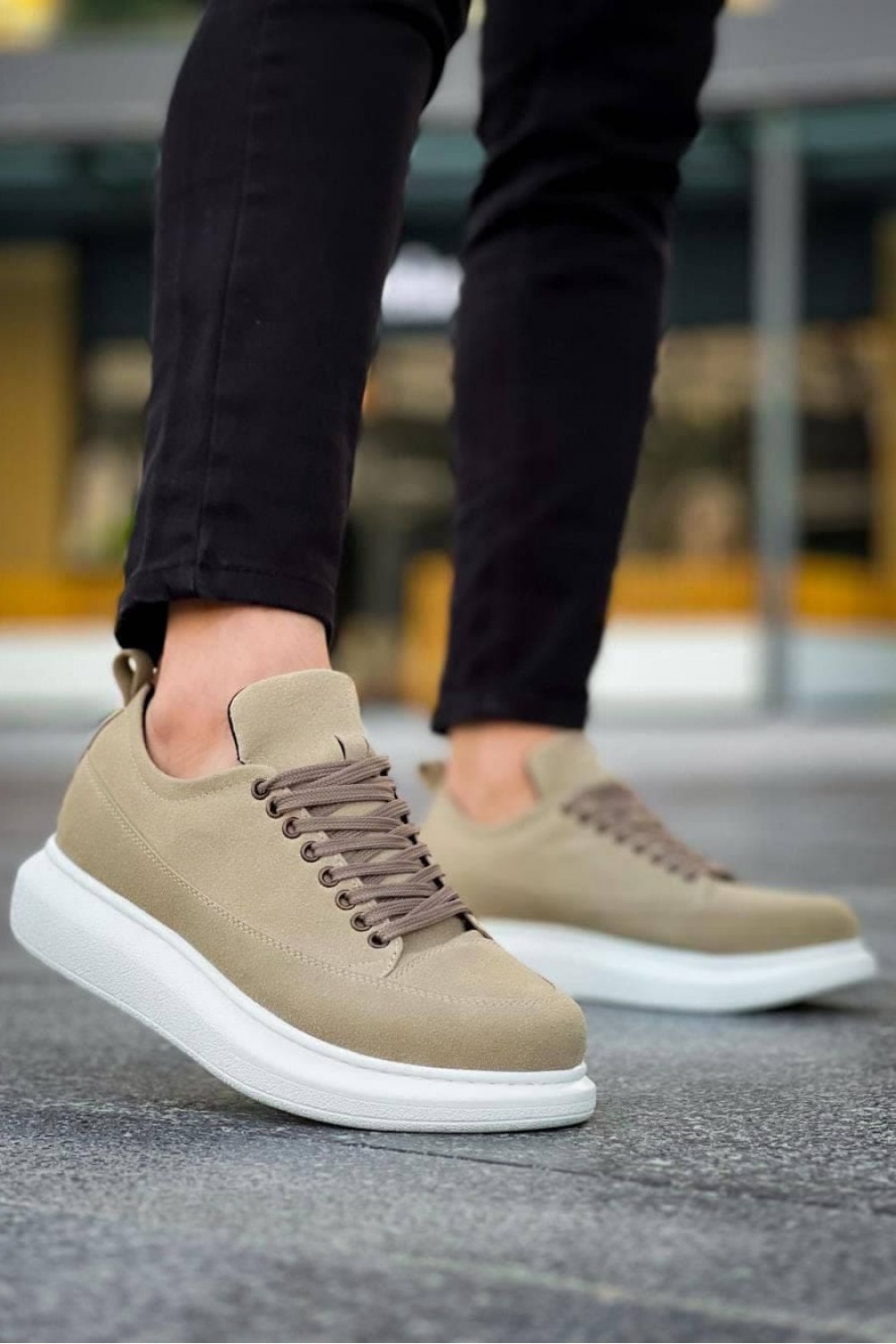 JY814 Axel Bağcıklı Süet Erkek Günlük Sneaker Ayakkabı SBT Krem JY814 Axel Bağcıklı Süet Erkek Günlük Sneaker Ayakkabı SBT Krem