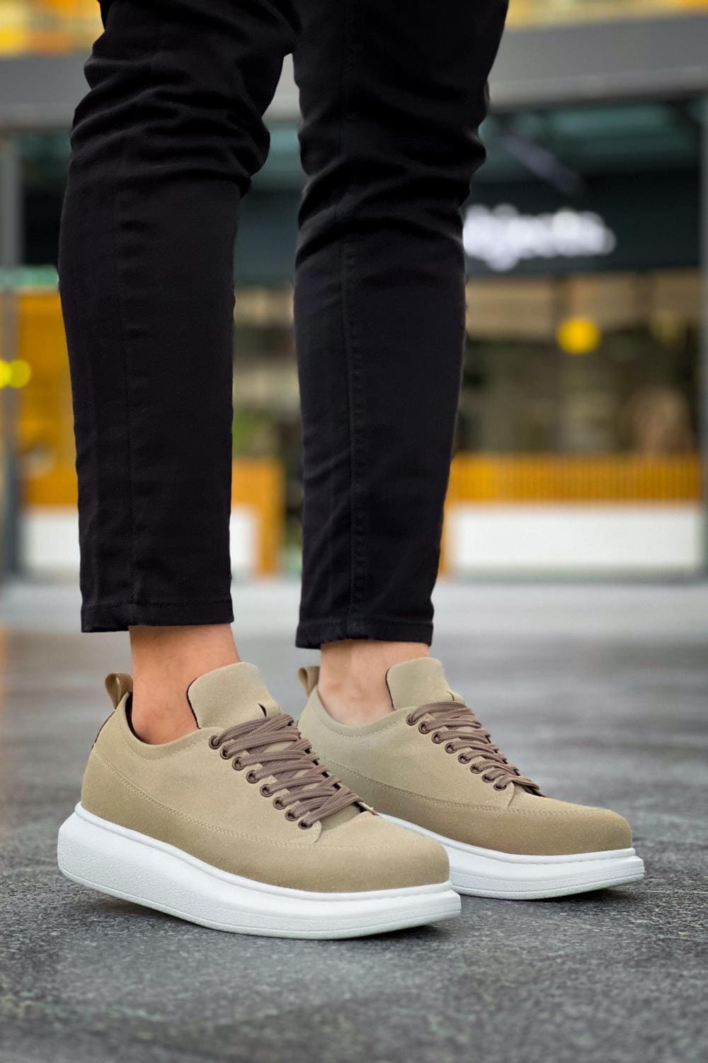 JY814 Axel Bağcıklı Süet Erkek Günlük Sneaker Ayakkabı SBT Krem JY814 Axel Bağcıklı Süet Erkek Günlük Sneaker Ayakkabı SBT Krem