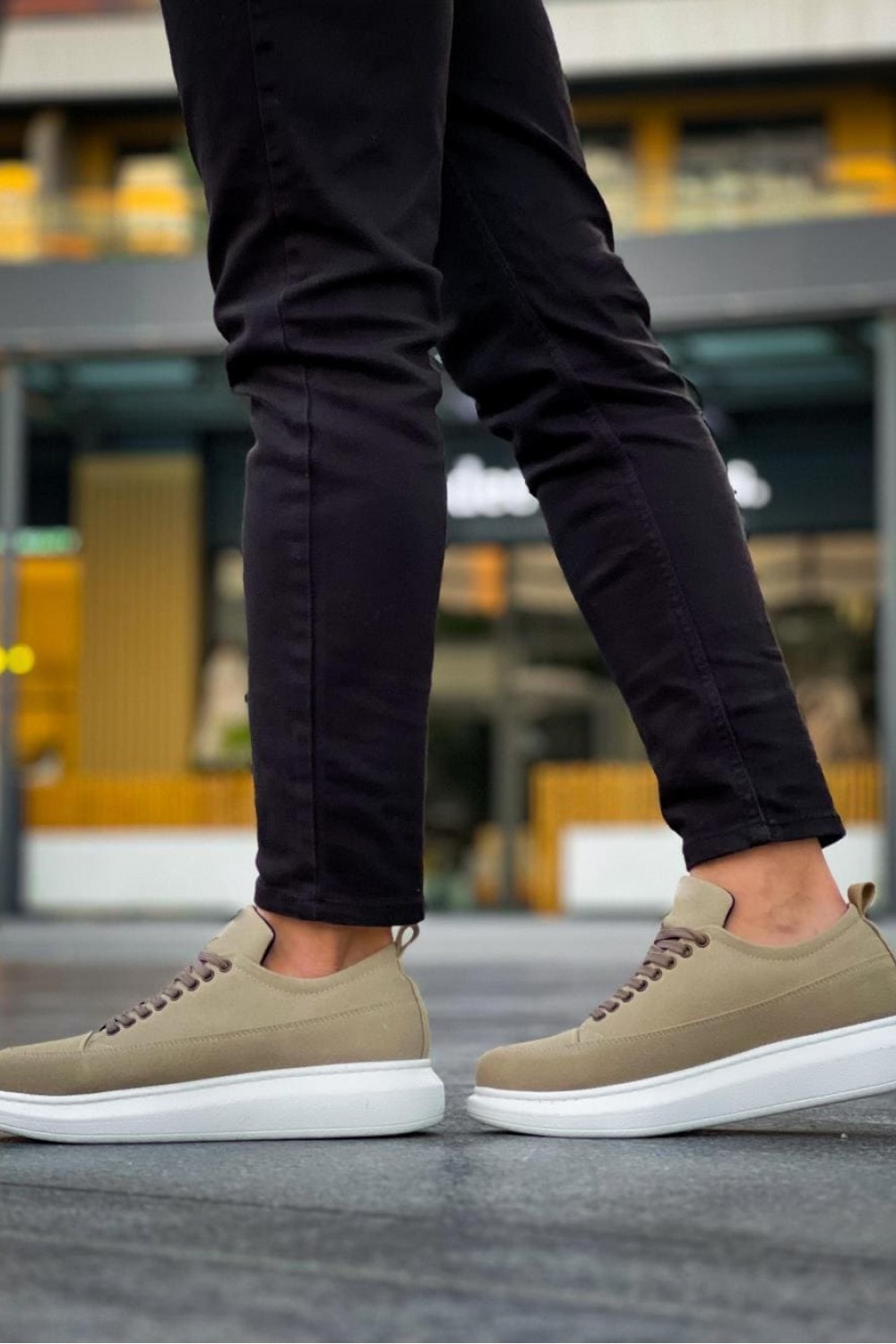 JY814 Axel Bağcıklı Süet Erkek Günlük Sneaker Ayakkabı SBT Krem JY814 Axel Bağcıklı Süet Erkek Günlük Sneaker Ayakkabı SBT Krem