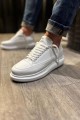 JY914 Drake Bağcıklı Cilt Erkek Günlük Sneaker Ayakkabı CBT Beyaz