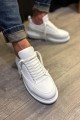 JY914 Drake Bağcıklı Cilt Erkek Günlük Sneaker Ayakkabı CBT Beyaz