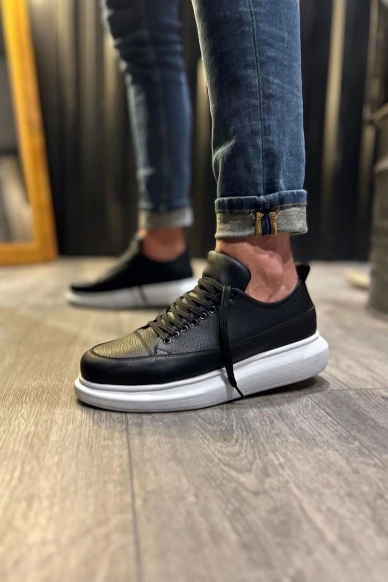 JY914 Drake Bağcıklı Cilt Erkek Günlük Sneaker Ayakkabı CBT Siyah JY914 Drake Bağcıklı Cilt Erkek Günlük Sneaker Ayakkabı CBT Siyah