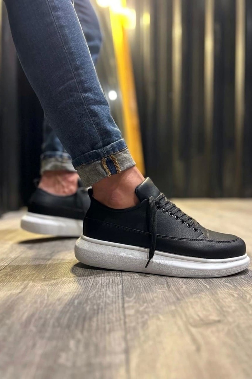 JY914 Drake Bağcıklı Cilt Erkek Günlük Sneaker Ayakkabı CBT Siyah JY914 Drake Bağcıklı Cilt Erkek Günlük Sneaker Ayakkabı CBT Siyah