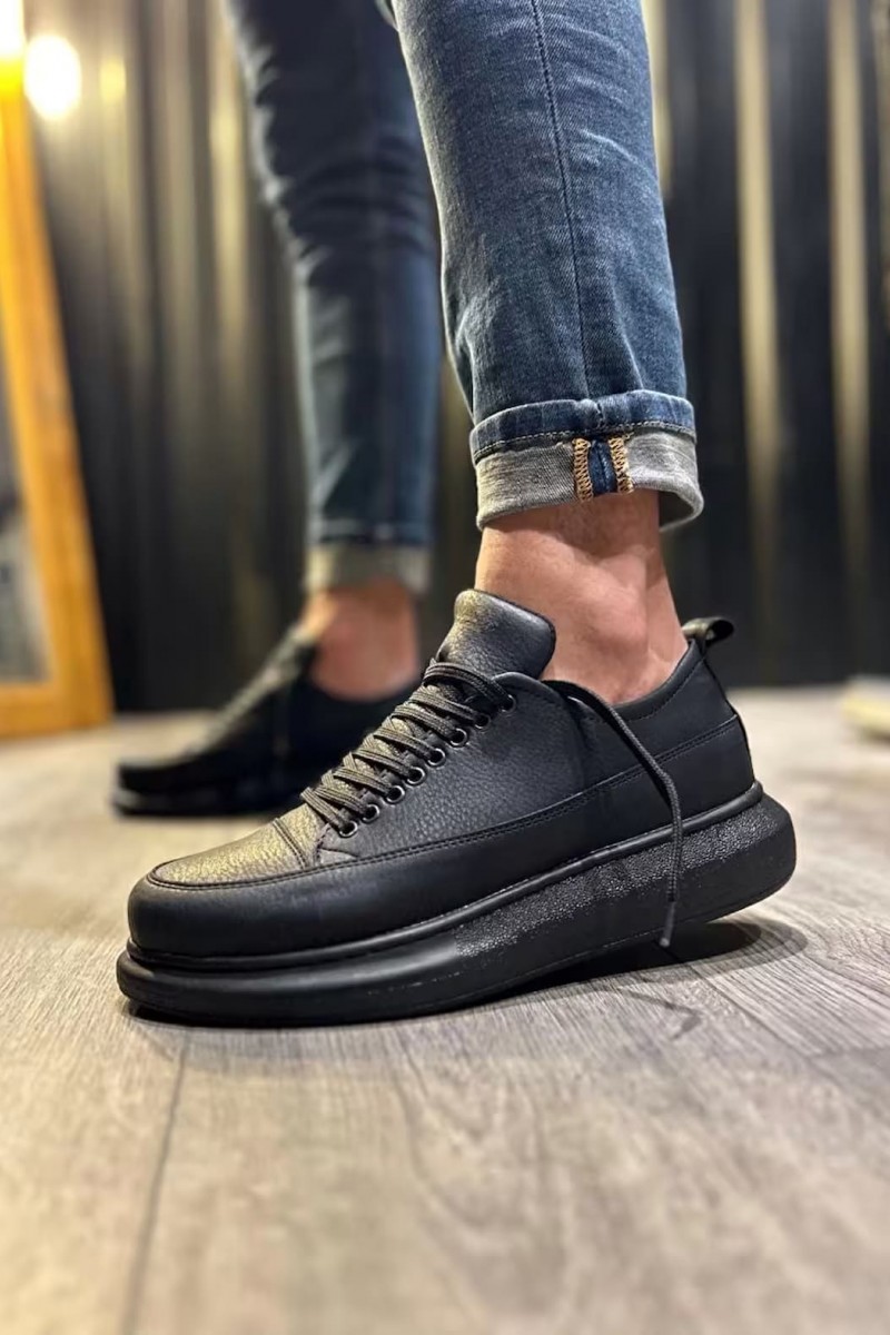 JY914 Drake Bağcıklı Cilt Erkek Günlük Sneaker Ayakkabı CST Siyah JY914 Drake Bağcıklı Cilt Erkek Günlük Sneaker Ayakkabı CST Siyah