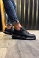 JY914 Drake Bağcıklı Cilt Erkek Günlük Sneaker Ayakkabı CST Siyah