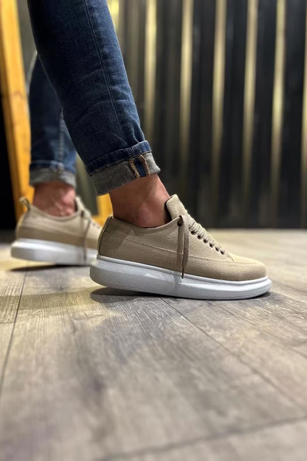 JY914 Drake Bağcıklı Süet Erkek Günlük Sneaker Ayakkabı SBT Krem JY914 Drake Bağcıklı Süet Erkek Günlük Sneaker Ayakkabı SBT Krem