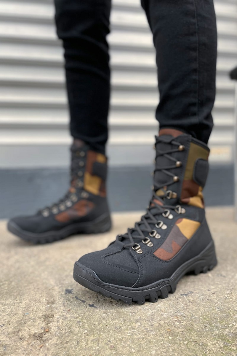 JY999 Strike Bağcıklı Ortopedik Taban Günlük Cilt Erkek Askeri Postal Bot CST Siyah/Haki JY999 Strike Bağcıklı Ortopedik Taban Günlük Cilt Erkek Askeri Postal Bot CST Siyah/Haki