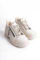 AGATHA Bağcıklı Fermuarlı Ortopedik Taban Kadın Sneaker Spor Ayakkabı CKT - Krem AGATHA Bağcıklı Fermuarlı Ortopedik Taban Kadın Sneaker Spor Ayakkabı CKT - Krem