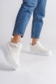 ALESSI Bağcıklı Ortopedik Taban Kadın Sneaker Spor Ayakkabı BT - Kırık Beyaz ALESSI Bağcıklı Ortopedik Taban Kadın Sneaker Spor Ayakkabı BT - Kırık Beyaz