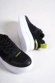ALESSI Bağcıklı Ortopedik Taban Kadın Sneaker Spor Ayakkabı BT - Siyah/Yeşil ALESSI Bağcıklı Ortopedik Taban Kadın Sneaker Spor Ayakkabı BT - Siyah/Yeşil