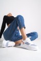 ALESSI Bağcıklı Ortopedik Taban Kadın Sneaker Spor Ayakkabı CBT - Beyaz/Mavi/Fuşya ALESSI Bağcıklı Ortopedik Taban Kadın Sneaker Spor Ayakkabı CBT - Beyaz/Mavi/Fuşya
