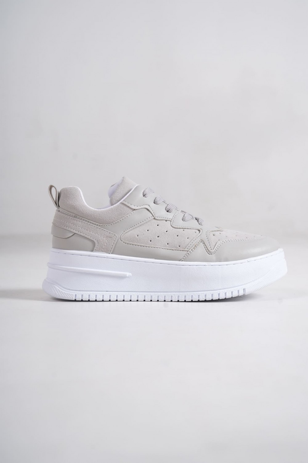 ALESSI Bağcıklı Ortopedik Taban Kadın Sneaker Spor Ayakkabı CBT - Gri ALESSI Bağcıklı Ortopedik Taban Kadın Sneaker Spor Ayakkabı CBT - Gri