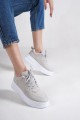 ALESSI Bağcıklı Ortopedik Taban Kadın Sneaker Spor Ayakkabı CBT - Gri ALESSI Bağcıklı Ortopedik Taban Kadın Sneaker Spor Ayakkabı CBT - Gri