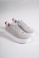 ALESSI Bağcıklı Ortopedik Taban Kadın Sneaker Spor Ayakkabı CBT - Gri/Turuncu ALESSI Bağcıklı Ortopedik Taban Kadın Sneaker Spor Ayakkabı CBT - Gri/Turuncu