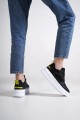 ALESSI Bağcıklı Ortopedik Taban Kadın Sneaker Spor Ayakkabı CBT - Siyah/Yeşil ALESSI Bağcıklı Ortopedik Taban Kadın Sneaker Spor Ayakkabı CBT - Siyah/Yeşil