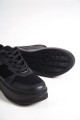 ALESSI Bağcıklı Ortopedik Taban Kadın Sneaker Spor Ayakkabı CST - Siyah ALESSI Bağcıklı Ortopedik Taban Kadın Sneaker Spor Ayakkabı CST - Siyah