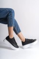 BIANA Bağcıklı Ortopedik Taban Kadın Sneaker Spor Ayakkabı CBT - Siyah BIANA Bağcıklı Ortopedik Taban Kadın Sneaker Spor Ayakkabı CBT - Siyah