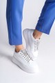 DELLA Bağcıklı Ortopedik Taban Taşlı Kadın Sneaker Spor Ayakkabı CBT - Beyaz DELLA Bağcıklı Ortopedik Taban Taşlı Kadın Sneaker Spor Ayakkabı CBT - Beyaz