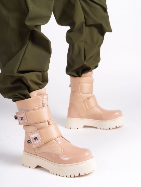 ELISA Cırt Cırtlı  Paraşüt Kumaş Rugan Kadın Bot RTT - Ten