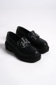 HOLLY Bağcıksız Ortopedik Taban Toka Detaylı Oxford Loafer Makosen Kadın Klasik Ayakkabı ST - Siyah HOLLY Bağcıksız Ortopedik Taban Toka Detaylı Oxford Loafer Makosen Kadın Klasik Ayakkabı ST - Siyah