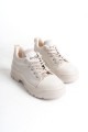 JANE Bağcıklı Ortopedik Taban Kadın Sneaker Spor Ayakkabı CKT - Krem JANE Bağcıklı Ortopedik Taban Kadın Sneaker Spor Ayakkabı CKT - Krem