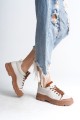 JANE Bağcıklı Ortopedik Taban Kadın Sneaker Spor Ayakkabı CTT - Krem JANE Bağcıklı Ortopedik Taban Kadın Sneaker Spor Ayakkabı CTT - Krem