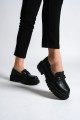 JANNA Bağcıksız Ortopedik Taban Zincir Detaylı Oxford Loafer Makosen Kadın Klasik Ayakkabı ST - Siyah JANNA Bağcıksız Ortopedik Taban Zincir Detaylı Oxford Loafer Makosen Kadın Klasik Ayakkabı ST - Siyah